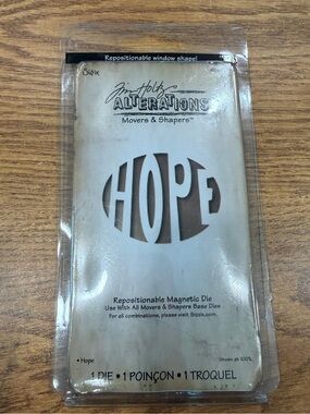 “Hope” Tim Holtz Alterations Movers & Shapers Repositionable Magnetic Die